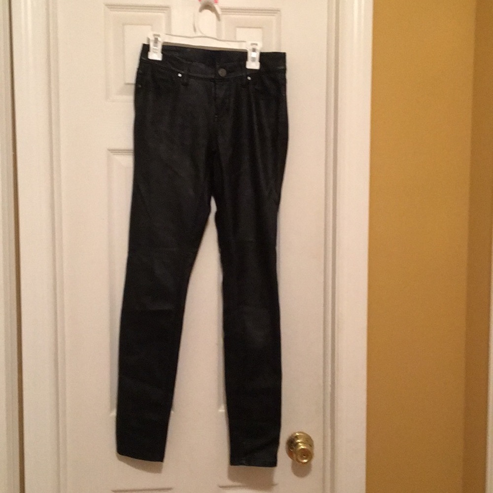 Black pleather pants. Kids size 24